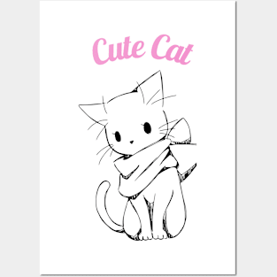 Cute cat Posters and Art